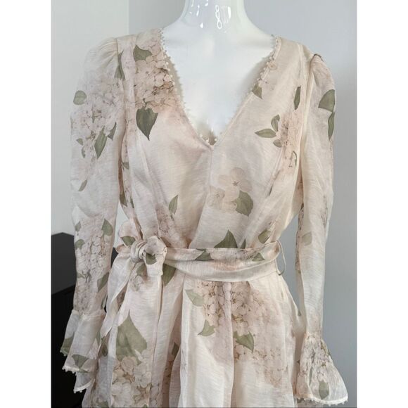 Zimmermann Balance Floral Linen-Silk Minidress AU 4 / US size 12 - Picture 7 of 16